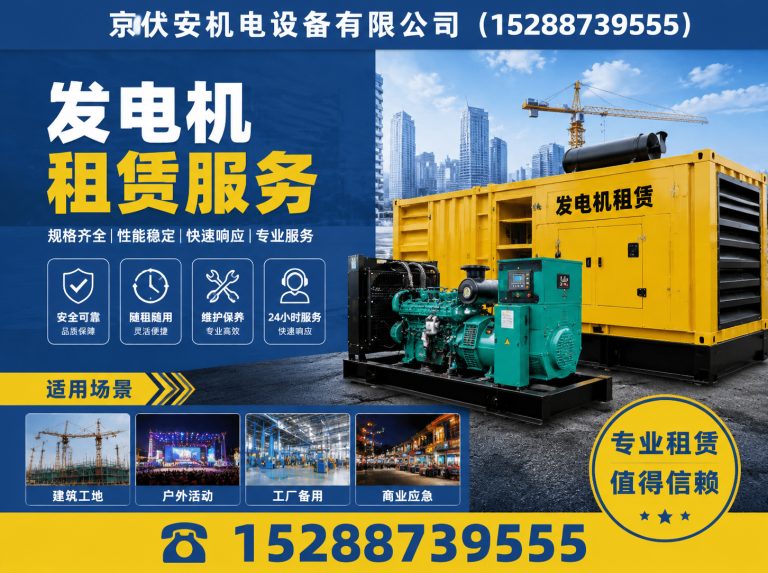 双鸭山发电机租赁展示图